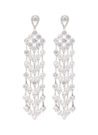 Main View - Click To Enlarge - CZ BY KENNETH JAY LANE - 'Round Fringe' Zirconia drop earrings