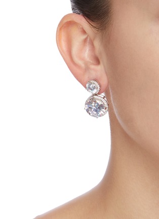 Figure View - Click To Enlarge - CZ BY KENNETH JAY LANE - Round drop Zirconia stud earrings