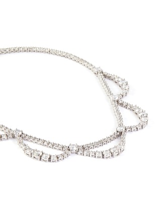 Detail View - Click To Enlarge - CZ BY KENNETH JAY LANE - Graduated drape Zirconia necklace