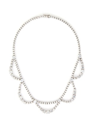 Main View - Click To Enlarge - CZ BY KENNETH JAY LANE - Graduated drape Zirconia necklace