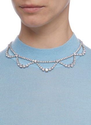 Figure View - Click To Enlarge - CZ BY KENNETH JAY LANE - Graduated drape Zirconia necklace