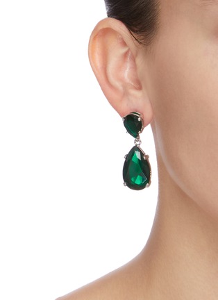 Figure View - Click To Enlarge - CZ BY KENNETH JAY LANE - Pear drop statement earrings