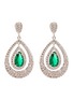 Main View - Click To Enlarge - CZ BY KENNETH JAY LANE - Pear drop swing earrings