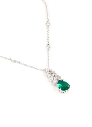 Detail View - Click To Enlarge - CZ BY KENNETH JAY LANE - Cluster pear drop necklace