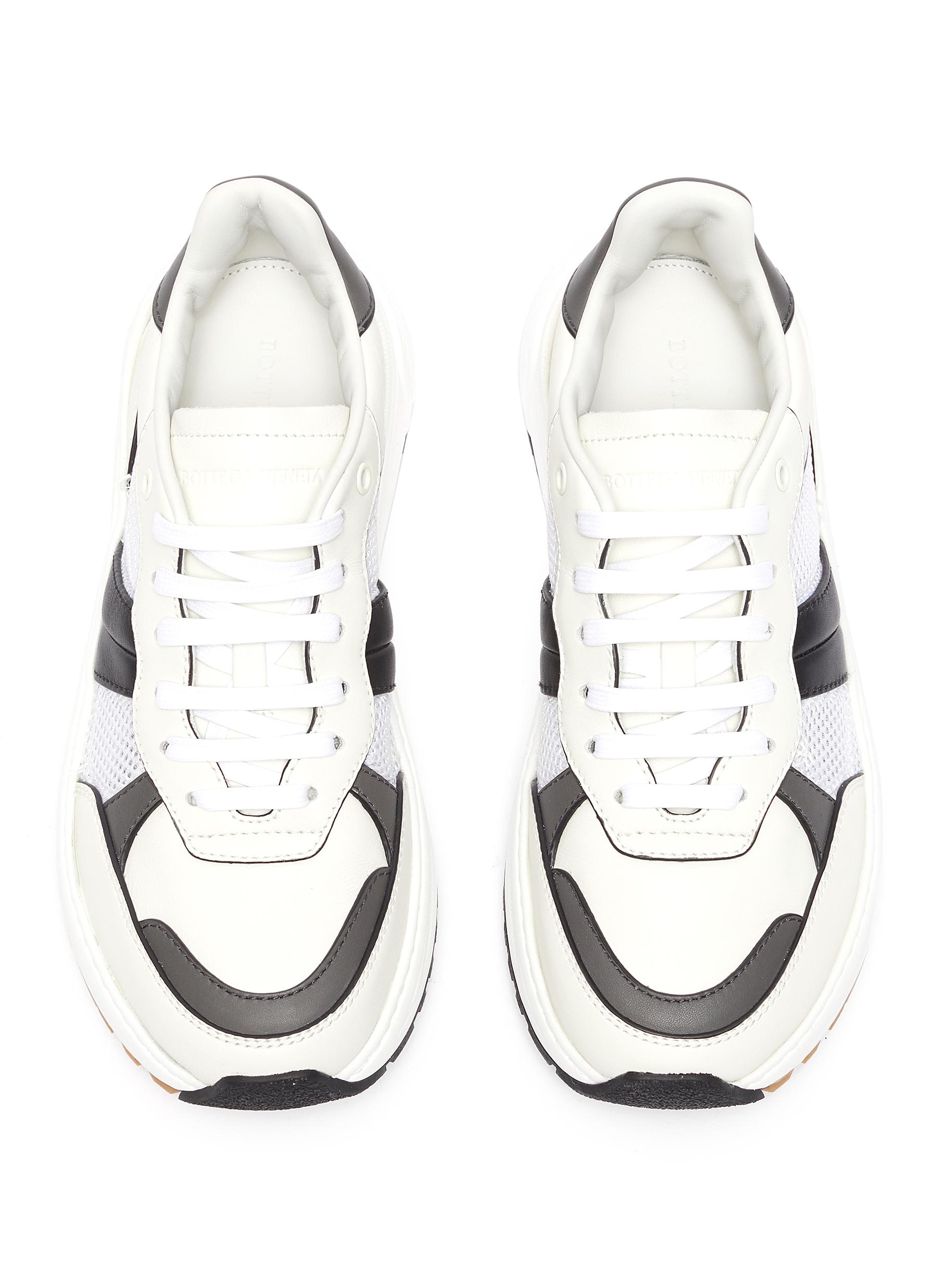 BOTTEGA VENETA SPEEDSTER' LEATHER MESH PATCHWORK SNEAKERS