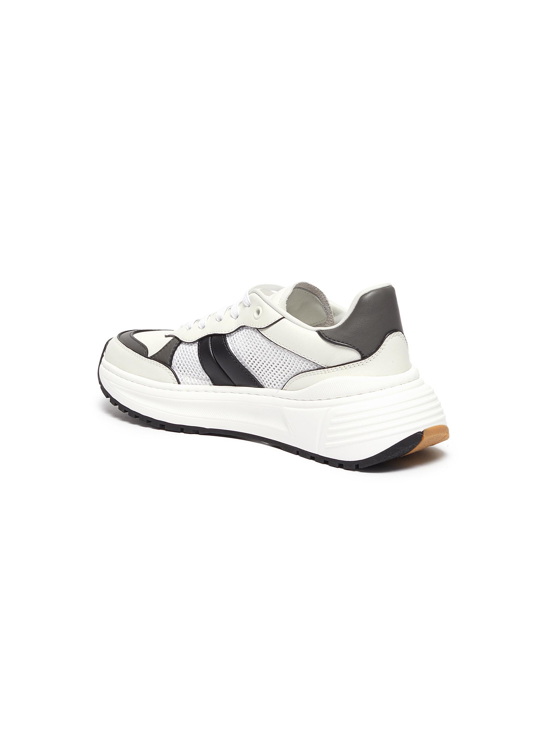 BOTTEGA VENETA SPEEDSTER' LEATHER MESH PATCHWORK SNEAKERS