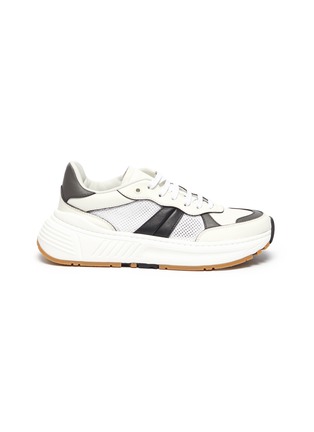 Main View - Click To Enlarge - BOTTEGA VENETA - Speedster' leather mesh patchwork sneakers