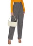 Figure View - Click To Enlarge - BY FAR - 'Rachel' croc-embossed leather small handle bag
