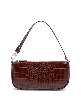BY FAR | &#39;Rachel&#39; croc-embossed leather small handle bag | Women | Lane Crawford