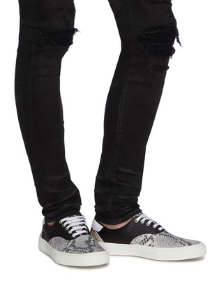 Figure View - Click To Enlarge - AMIRI - Python leather sneakers