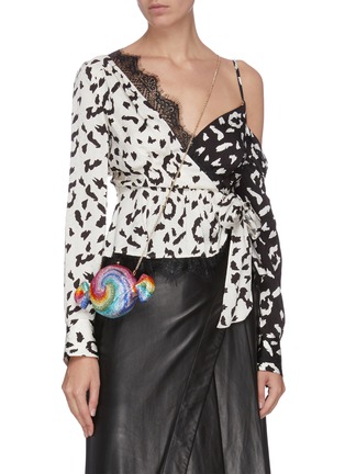 Figure View - Click To Enlarge - JUDITH LEIBER - 'Candy Swirl' crystal embellished clutch