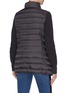 Back View - Click To Enlarge - MONCLER - Quilted puffer panel zip high neck cardigan