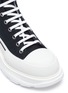 Detail View - Click To Enlarge - ALEXANDER MCQUEEN - 'Tread' contrast sole canvas high top sneakers