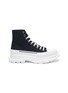 Main View - Click To Enlarge - ALEXANDER MCQUEEN - 'Tread' contrast sole canvas high top sneakers