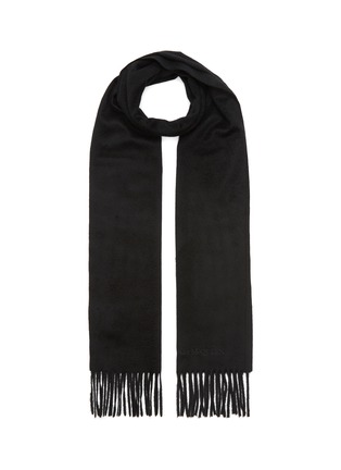 Main View - Click To Enlarge - ALEXANDER MCQUEEN - Logo embroidered cashmere scarf