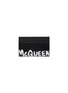 Main View - Click To Enlarge - ALEXANDER MCQUEEN - 'Graffiti' logo print leather  cardholder