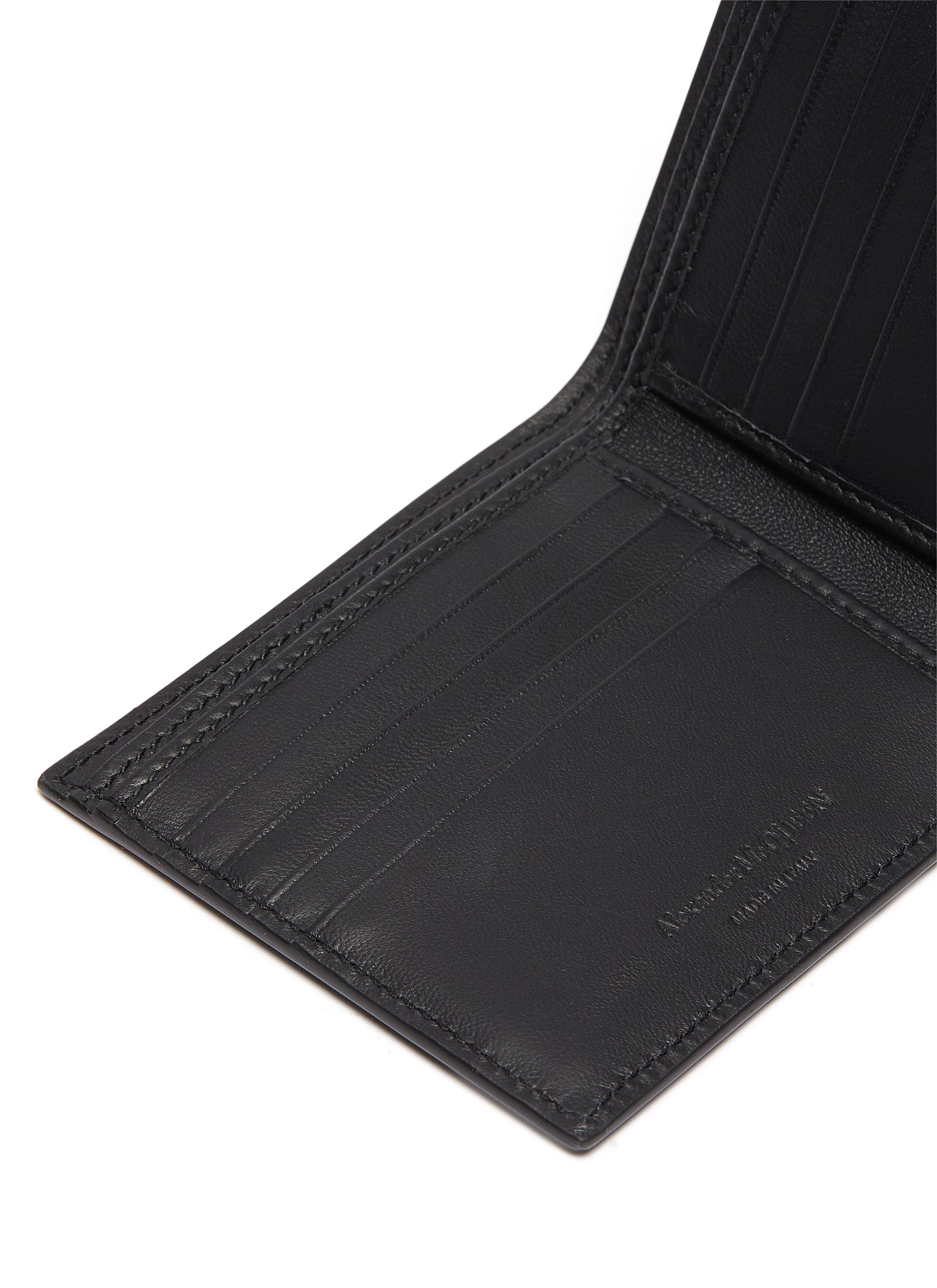 ALEXANDER MCQUEEN 'GRAFFITI' LOGO PRINT LEATHER BIFOLD WALLET