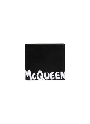 Main View - Click To Enlarge - ALEXANDER MCQUEEN - 'Graffiti' logo print leather  bifold wallet