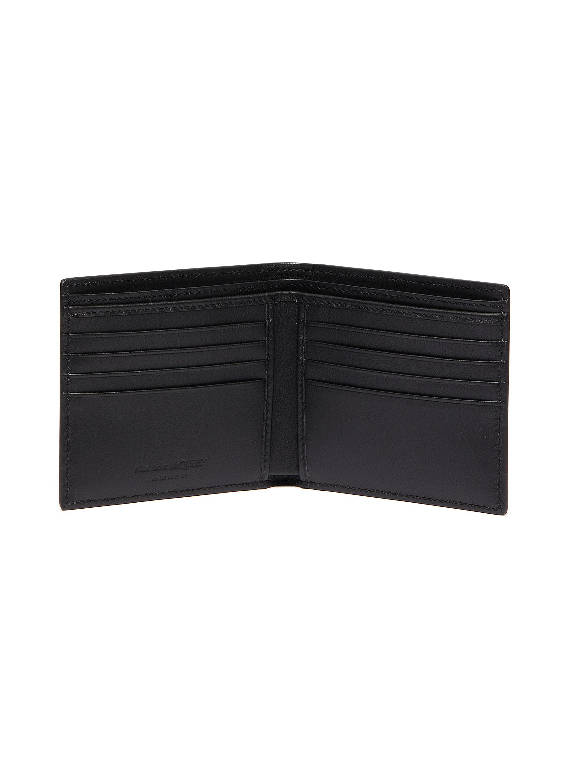 ALEXANDER MCQUEEN 'GRAFFITI' LOGO PRINT LEATHER BIFOLD WALLET