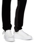 Figure View - Click To Enlarge - ALEXANDER MCQUEEN - 'Larry' panel counter perforated leather sneakers