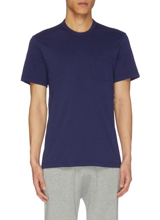 Main View - Click To Enlarge - JAMES PERSE - Sueded pocket Supima cotton T-shirt