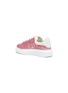 Detail View - Click To Enlarge - ALEXANDER MCQUEEN - Glitter leather kids sneakers