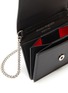 Detail View - Click To Enlarge - ALEXANDER MCQUEEN - Skull embellished chain leather cardholder