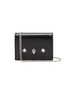 Main View - Click To Enlarge - ALEXANDER MCQUEEN - Skull embellished chain leather cardholder