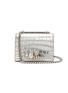 Main View - Click To Enlarge - ALEXANDER MCQUEEN - 'The small jewelled satchel' in croc embossed leather Swarovski crystal knuckle