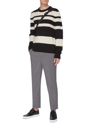 Figure View - Click To Enlarge - JOSEPH - Bi-coloured Strip Sweater