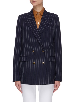 Main View - Click To Enlarge Main View - Click To Enlarge - EQUIL - Pinstripe double breasted blazer