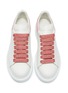 Detail View - Click To Enlarge - ALEXANDER MCQUEEN - 'Larry' magnolia print fine glitter oversized sneakers