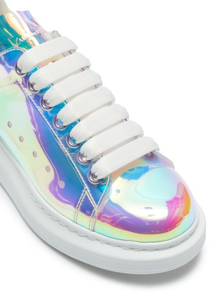 Detail View - Click To Enlarge - ALEXANDER MCQUEEN - Holographic transparent oversized sneakers