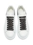Detail View - Click To Enlarge - ALEXANDER MCQUEEN - 'Larry' holographic glitter oversized sneakers