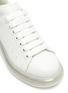 Detail View - Click To Enlarge - ALEXANDER MCQUEEN - 'Oversized sneaker' in larry with holographic tab