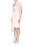 Figure View - Click To Enlarge -  - Ruched strapless silk dress