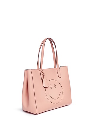 Detail View - Click To Enlarge - ANYA HINDMARCH - 'Smiley Ebury Shopper' leather tote
