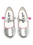 Figure View - Click To Enlarge - WINK - 'Mary Jane' metallic leather kids flats