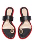 Detail View - Click To Enlarge - ALEXANDER MCQUEEN - Beetle jewel leather sandals