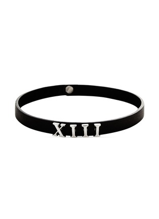 Main View - Click To Enlarge - LYNN BAN - XIII' sterling silver stud leather choker