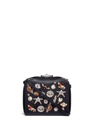 Main View - Click To Enlarge - ALEXANDER MCQUEEN - 'The Box Bag' in leather with surreal charms