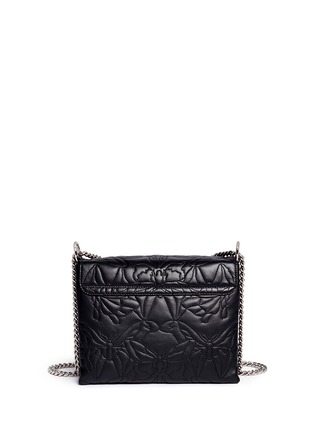 Detail View - Click To Enlarge - ALEXANDER MCQUEEN - Twin skull quilted butterfly leather satchel