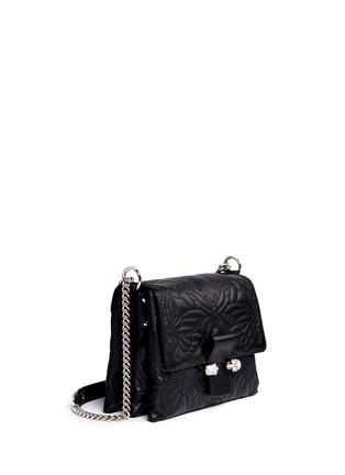 Figure View - Click To Enlarge - ALEXANDER MCQUEEN - Twin skull quilted butterfly leather satchel