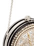 Detail View - Click To Enlarge - ALEXANDER MCQUEEN - Skull embellished pocket watch leather round clutch