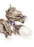 Detail View - Click To Enlarge - ALEXANDER MCQUEEN - Double unicorn Swarovski crystals pearl brooch