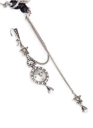  - ALEXANDER MCQUEEN - 'Noctural Obsession' Pegasus cuff pavé chain single earring
