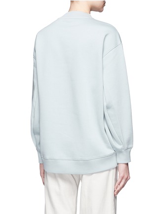 Back View - Click To Enlarge - ACNE STUDIOS - 'Karvel Lurex S' embroidered patch sweatshirt