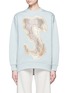 Main View - Click To Enlarge - ACNE STUDIOS - 'Karvel Lurex S' embroidered patch sweatshirt