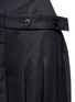 Detail View - Click To Enlarge - VICTORIA BECKHAM - Tuck pleat wool flannel culottes