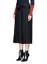 Front View - Click To Enlarge - VICTORIA BECKHAM - Tuck pleat wool flannel culottes